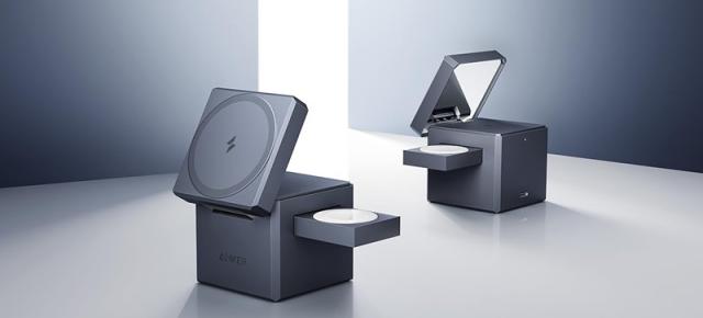 E LUNI e AMAZON: Anker 3-in-1 Cube cu MagSafe, stație de încărcare wireless pentru iPhone, Apple Watch și AirPods
