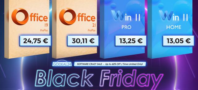 GoDeal24 vine cu cele mai bune reduceri din an; Black Friday pentru licențe Windows, Office sau pachete combo