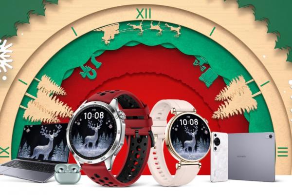 Huawei lansează o ediție de Crăciun pentru ceasul Watch GT 4, cu o curea roșie la pachet, UI tematic + căști cadou