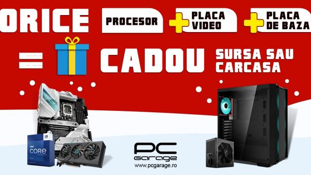 <b>PC Garage lansează promoții de sărbători: carcasă sau sursă cadou la achiziții selectate!</b>PC Garage își surprinde clienții cu o serie de oferte de final de an. Până pe 24 decembrie 2023, retailerul propune nu doar promoții atractive, ci și o campanie specială denumită „Te echipăm gratuit”. În cadrul acestei campanii, clienții au posibilitatea 