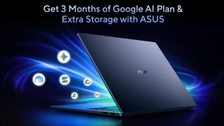 ASUS și Google lansează o ofertă AI pentru laptopuri: 3 luni gratuite de Google AI Pro sau AI Plus și până la 5 TB în cloud