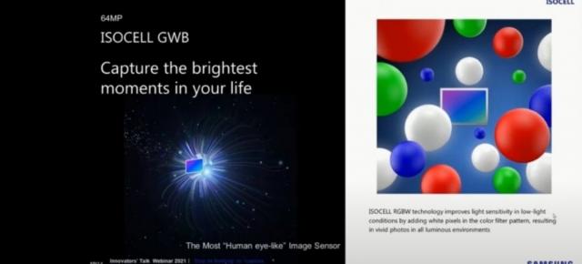 Samsung lucrează la un senzor foto ce imită ochiul uman: ISOCELL GWB are pixeli RGBW