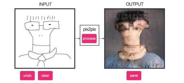 Pix2Pix e cel mai nou program de editare/generare foto facială; Transformă orice mâzgăleală într-un monstru