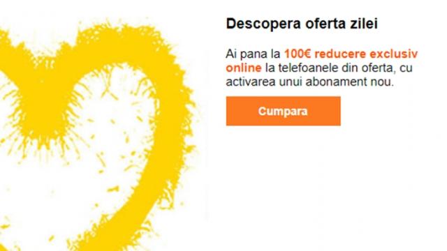 <b>Ofertele aniversare Orange continuă! Astăzi primim până la 100 euro reducere la achiziția de smarphone-uri selecționate cu abonament!</b>Operatorul Orange România își continuă campania de oferte aniversare și astăzi pe data de 13 iunie vine cu reduceri de până la 100 euro pentru o serie de smartphone-uri selecționate. Beneficiați de reducere numai în cazul în care doriți achiziția cu