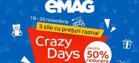 eMAG continuă reducerile încă 3 zile odată cu startul campaniei Crazy Days; încă mai găsim oferte atractive