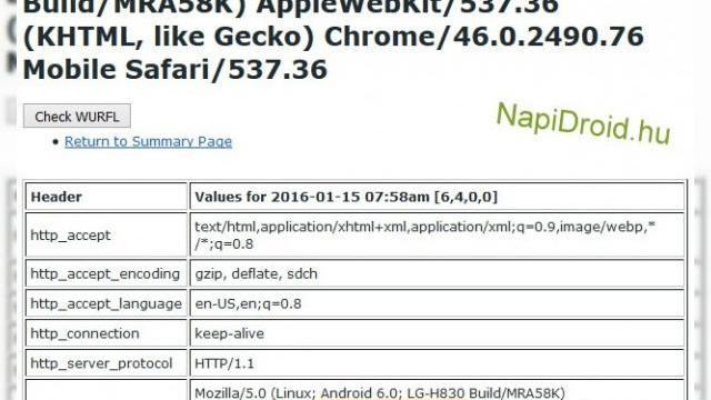 <b>Profilul User Agent al lui LG G5 dezvăluie numele de cod LG-H830; O posibilă dată de lansare este 21 februarie</b>&Icirc;n vreme ce Galaxy S7 a avut parte de numeroase scăpări şi &icirc;ncepem să avem şi o idee cu privire la iPhone 7, LG G5 răm&acirc;ne destul de misterios. Terminalul a primit astăzi totuşi un leak, ce &icirc;i dezvăluie numele de cod....