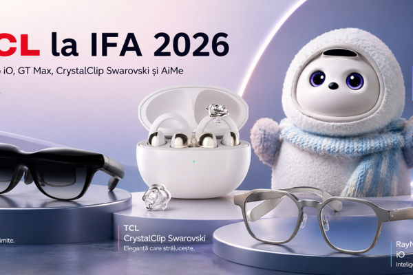 TCL aduce la IFA 2026 ochelari AI, cinema MicroOLED, căști Swarovski și un robot care se plimbă prin casă