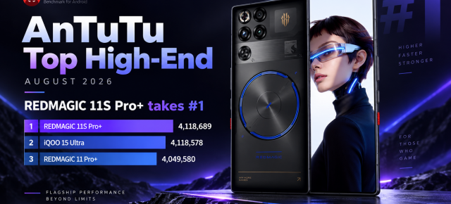 REDMAGIC 11S Pro+ câștigă topul AnTuTu din august la doar 111 puncte de iQOO 15 Ultra
