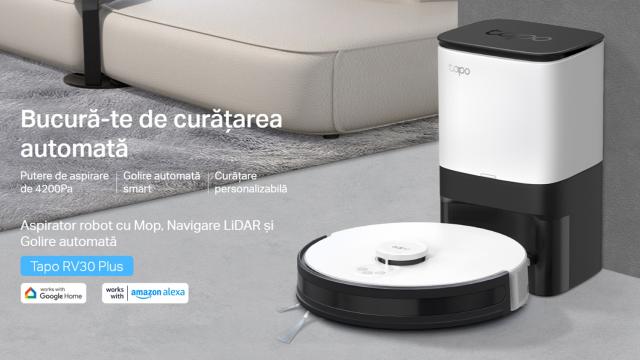 <b>TP-Link are de astăzi și aspiratoare robot în portofoliu; Ce oferă modelele Tapo RV30 și RV30 plus? </b>TP-Link este un nume pe care îl asociem de regulă cu routere și produse ce țin de rețelistică, dar de acum înainte sub acest brand vom vedea și produse smart home precum aspiratoare robot. De astăzi debutează în portofoliul companiei