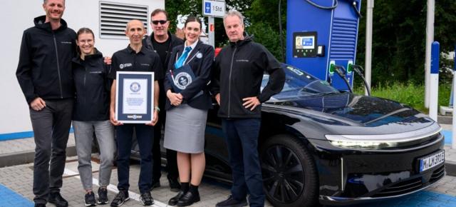 Record mondial înregistrat de Lucid Air Grand Touring; Primul automobil electric care parcurge 1205 kilometri fără oprire