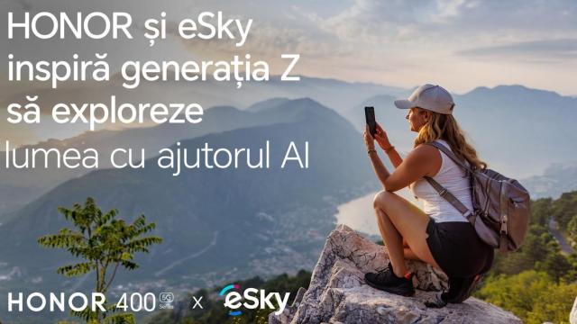 <b>HONOR 400 transformă city break-urile în povești vizuale smart, prin parteneriat HONOR și eSky</b>Generația Z nu mai călătorește doar pentru relaxare – acum, fiecare plecare înseamnă și o sesiune de creație vizuală. Iar dacă te uiți rapid peste vizualul din campania HONOR x eSky, înțelegi de ce – o tânără, într-un peisaj 