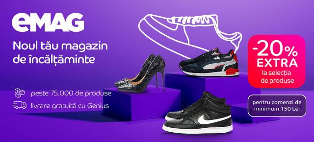 Eşti sneakerhead? eMAG a lansat Sneakers & Shoes Shop, magazin online cu peste 75.000 modele de pantofi