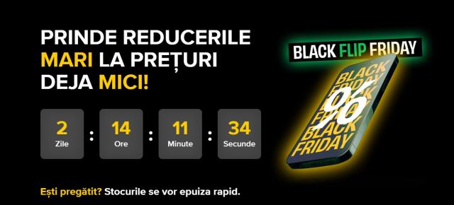 iPhone-uri de la 99.99 lei în perioada 9-12 noiembrie la cei de la Flip; Practic cea mai tare ofertă de Black Friday!