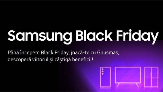 <b>TE JOCI ȘI CÂȘTIGI DISCOUNT-URI PENTRU PRODUSE SAMSUNG; E chiar interesant ce ne propun sud-coreenii cu ocazia Black Friday</b>Perioada cu cele mai mari reduceri din an a sosit. Ne aflăm la doar două zile de „punctul culminant”, cel în care retailerii vor lista produse la sume cu adevărat atractive pe site-uri. Înainte ca acest lucru să se întâmple însă, avem timp să aflăm