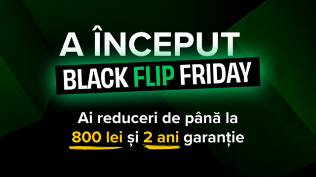 <b>BLACK FRIDAY a început la Flip.ro: Reduceri de până la 800 lei + 2 ani garanție la smartphone-uri și tablete recondiționate</b>A dat startul reducerilor de Black Friday cei de la Flip.ro astăzi. Bănuiesc că sunteți deja familiarizați cu acest magazin online care comercializează smartphone-uri recondiționate la prețuri bune. După cum spun ei, azi avem reduceri mari la prețuri