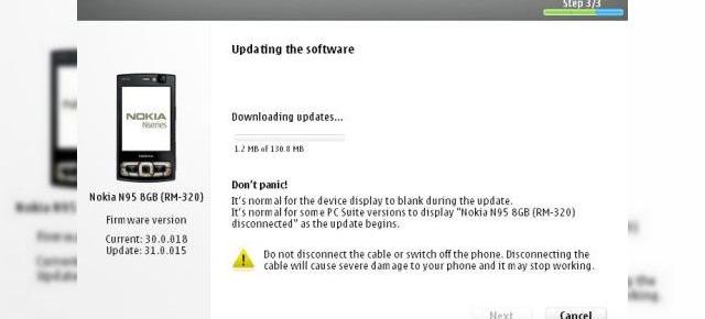 Nokia N95 8GB primeste update-ul de firmware v31.0.015