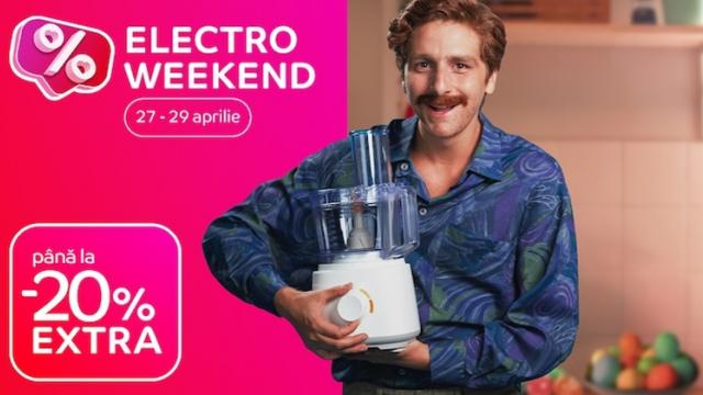 <b>Electro Weekend la eMAG în perioada 27-29 aprilie: Până la 20% extra-discount la o mulțime de electronice și gadget-uri; Ce avem în ofertă?</b>Sfârșitul acestei săptămâni vine cu reduceri mari din partea eMAG, retailerul organizând o nouă rundă „Electro Weekend”. E fix înainte de sărbătorile pascale, deci încă e timp să alegi un cadou potrivit pentru cei dragi sau chiar pentru tine, dacă asta