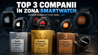 HUAWEI domină în continuare piața smartwatch, Apple și Xiaomi se bat la mustață pentru locul 2, iar Samsung în picaj masiv