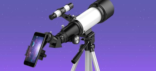 E LUNI e AMAZON: Azi vă recomandăm telescopul OYS 70400AZ, cu accesorii la pachet, inclusiv suport pentru smartphone și geantă pentru transport