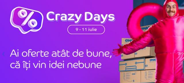 Reduceri Nebune pe eMAG! Iată ce oferte speciale avem în campania Crazy Days (9-11 iulie)