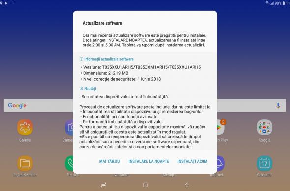 Samsung Galaxy Tab S4 - Screenshots: Screenshot_20180917-112821_Software update.jpg