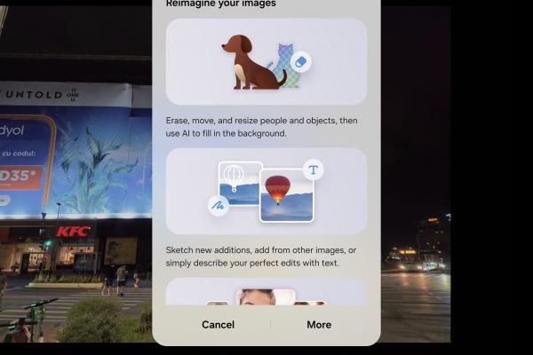 Samsung Galaxy Z Fold8 - Interfață cameră, funcții editare AI