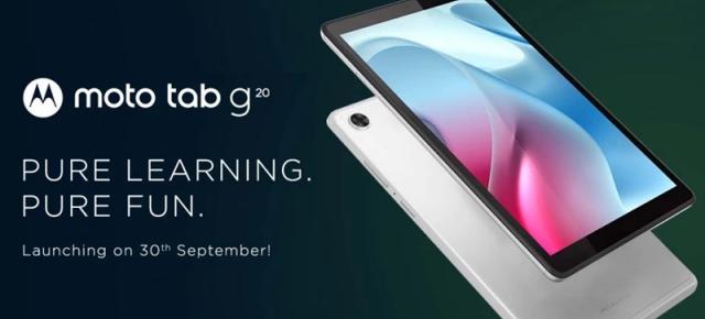 Motorola Moto Tab G20 are dotările dezvăluite înainte de debut! Tabletă cu corp metalic, display de 8 inch și tehnologie audio Dolby Atmos