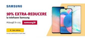 10% extra-reducere la toate telefoanele Samsung pe Altex.ro; Galaxy A51 la 1.259 lei sau Galaxy S20 la 3.599 lei