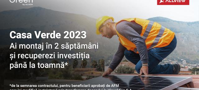 Allview Solar Energy oferă un termen de montare a sistemului fotovoltaic pentru beneficiarii Casa Verde 2023