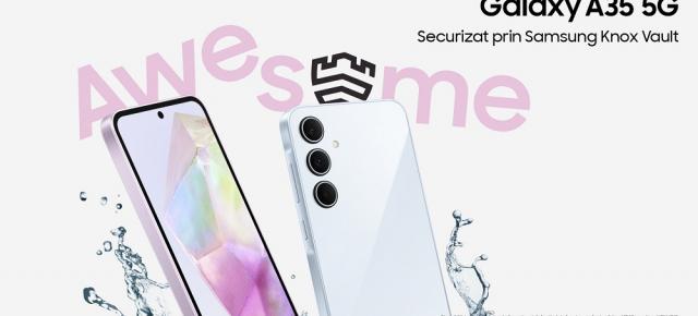 Samsung anunță lansarea lui Galaxy A35, smartphone ce are multe în comun cu A55, dar mai ieftin