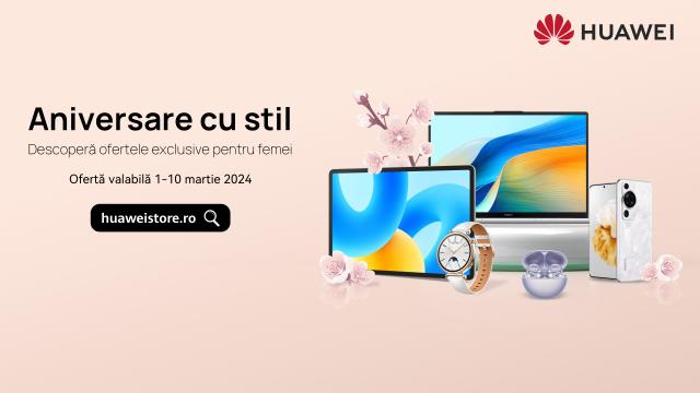 <b>HUAWEI Store a pregătit oferte speciale de Ziua Femeii; Iată ce cadouri poți face persoanei iubite în perioada 1 - 10 martie</b>Cu toate că temperatura din termometre nu sugerează nici pe departe faptul că a venit primăvara, dacă ne uităm afară florile și mărțișoarele cu siguranță ne lămuresc că luna Martie este aici. Pentru cei care vor să le oferte persoanelor