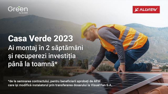 <b>Allview Solar Energy oferă un termen de montare a sistemului fotovoltaic pentru beneficiarii Casa Verde 2023</b>În ultimii ani cei de la Allview și-au extins linia de business, astfel că activează și în zona de panouri fotovoltaice, acolo unde se bucură de un mare succes. După ce anterior Allview Solar Energy anunța implementarea a două 