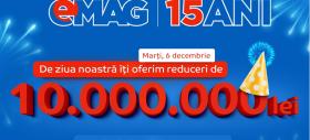 eMAG.ro împlineşte 15 ani pe 6 decembrie şi va aduce reduceri aniversare şi carduri cadou
