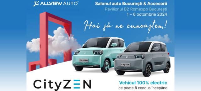 Allview Auto la Salonul Auto București în perioada 1-6 octombrie: Mașina electrică CityZEN, ce poate fi condusă de la 16 ani, are parte de o ofertă specială