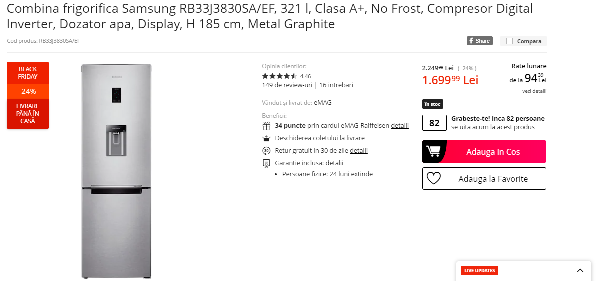 Black Friday 2020, Live Blogging Mobilissimo.ro; Reduceri și oferte eMAG, PC Garage, evoMAG, Cel.ro, Altex și alții.. - imaginea 533