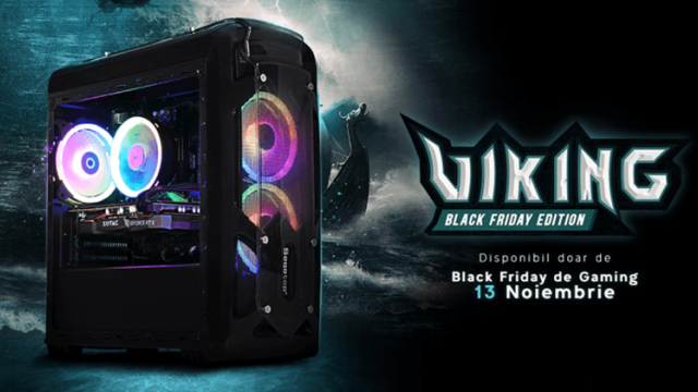 <b>BLACK FRIDAY de GAMING a început pe PC Garage! Sistemul VIKING în ediție limitată costă doar 3299 de LEI!</b>Iată că PC Garage a dat astăzi startul mai devreme campaniei de Black Friday, mai exact la 23:45. Vă avertizăm însă că cererea este extrem de mare, iar site-ul se încarcă destul de greu. Ce ne-a atras atenția încă de la anunțul făcut de aceștia a fost si