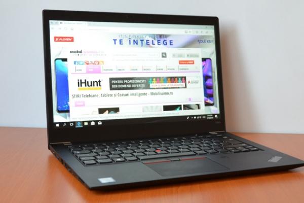 Prezentare Lenovo ThinkPad T480s; Notebook business cu procesor Intel Core i7 din generația 8, 24 GB RAM și scanner amprente
