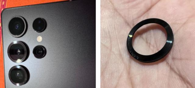 Samsung Galaxy S25 Ultra are probleme cu inelele camerei, care cad