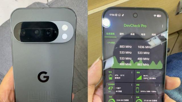 <b>Primele imagini reale cu Pixel 10 Pro confirmă continuitatea estetică; Accentul cade pe performanță AI cu Tensor G5</b>Primele fotografii reale cu Pixel 10 Pro confirmă că telefonul va păstra designul anterior, cu un aspect aproape identic cu cel al seriei Pixel 9, inclusiv configurarea triplă a camerelor și banda orizontală emblematică. Dispozitivul fotografiat este un..