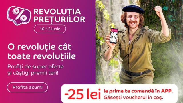 <b>Start Revoluția Prețurilor pe eMAG! În perioada 10-12 iunie ai oferte speciale la mii de produse, concurs + extra reducere la prima comandă în aplicație</b>Nu des avem un început de săptămână într-o zi de marți, dar iată că acum pe 10 iunie este o astfel de săptămână - una în care pornim la drum cu reduceri. eMAG tocmai ce a dat startul campaniei Revoluția Prețurilor, organizată 