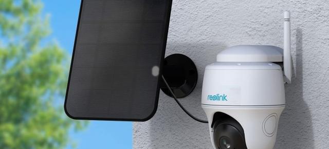 E LUNI e AMAZON: Cameră de supraveghere Reolink Argus PT 5MP cu panou solar, WiFi dual-band, viziune nocturnă color și detecție inteligentă
