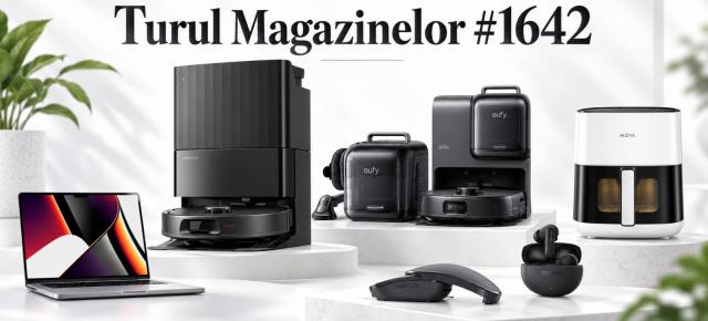 Turul Magazinelor #1642: Cele mai fancy şi dotate aspiratoare robot la preţ bun, mouse pliabil wireless, friteuză la sumă OK