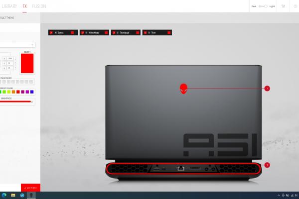 Alienware Area 51M R1 - Capturi aplicație