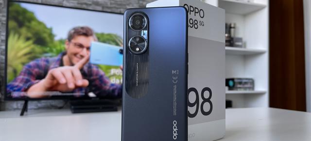 OPPO A98 5G: Design plăcut privirii, ușor masiv, cu gradient atractiv și un modul foto familiar