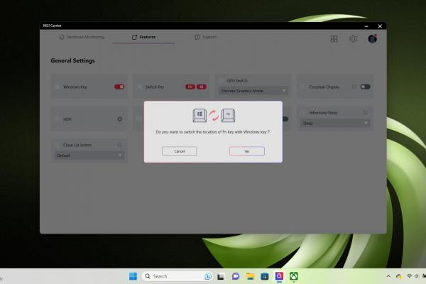 MSI Bravo 15 C7VF - MSI Center