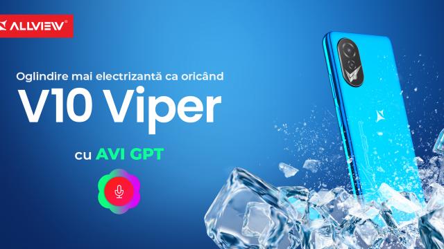 <b>Allview lansează telefonul Viper V10, model accesibil ce aduce la îndemâna utilizatorilor asistentul vocal în limba română AVI ChatGPT</b>În această vară am testat aici la Mobilissimo și tableta Allview Viva C1004, un dispozitiv care se remarca mai degrabă prin prezența asistentului vocal AVI în limba română alături de ChatGPT la posturi pentru generarea de răspunsuri la întrebări