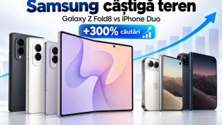 Samsung câștigă atenție după lansarea iPhone Duo: căutările pentru pliabilele Galaxy cresc cu 300%
