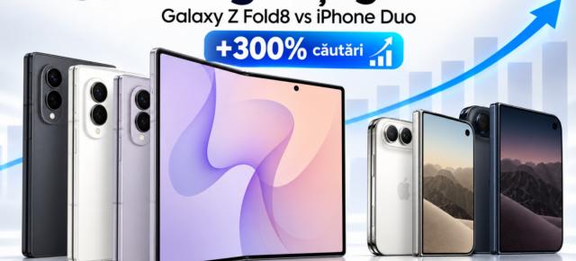 Samsung câștigă atenție după lansarea iPhone Duo: căutările pentru pliabilele Galaxy cresc cu 300%