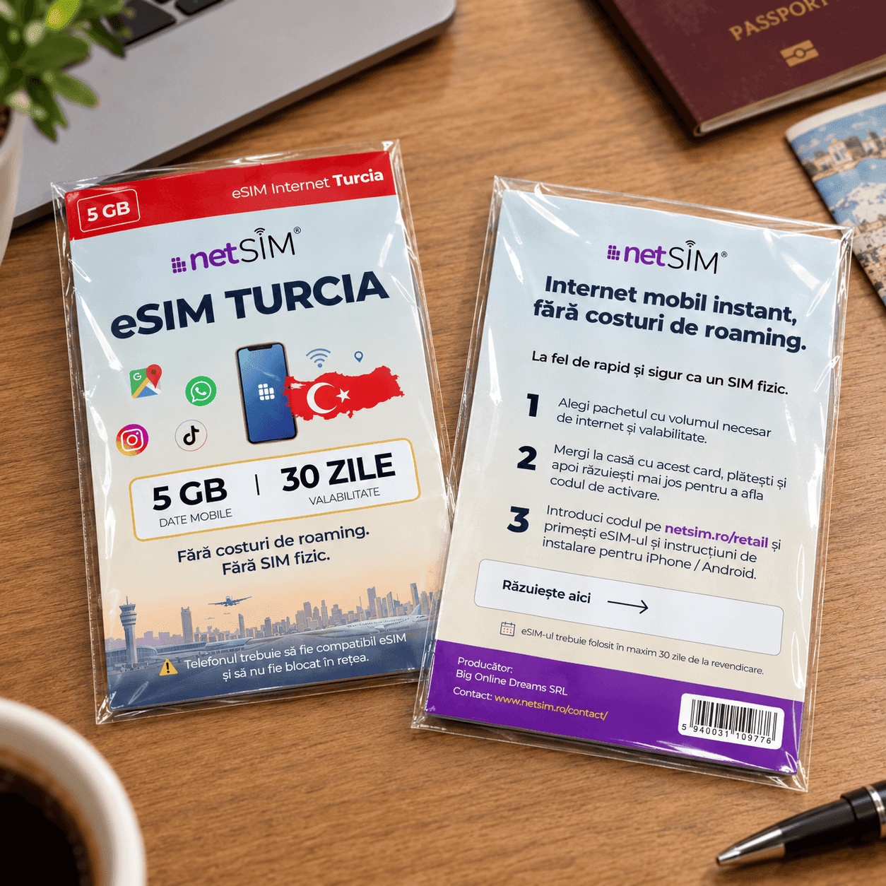netSIM lansează carduri răzuibile cu eSIM de date; Internetul pentru vacanțe poate fi cumpărat din magazine fizice