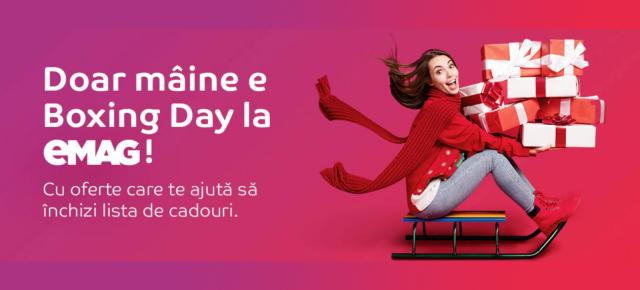 eMAG începe Boxing Day pe 28 decembrie: reducerile speciale ţin doar o zi!